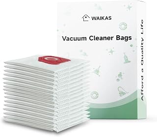 WAIKAS 16 Pack 3D Airclean GN Vacuum Bags for Miele Classic C1, Complete C2 C3, S227 S240, S270, S400, S2, S5, S8 Series Vacuum Cleaners