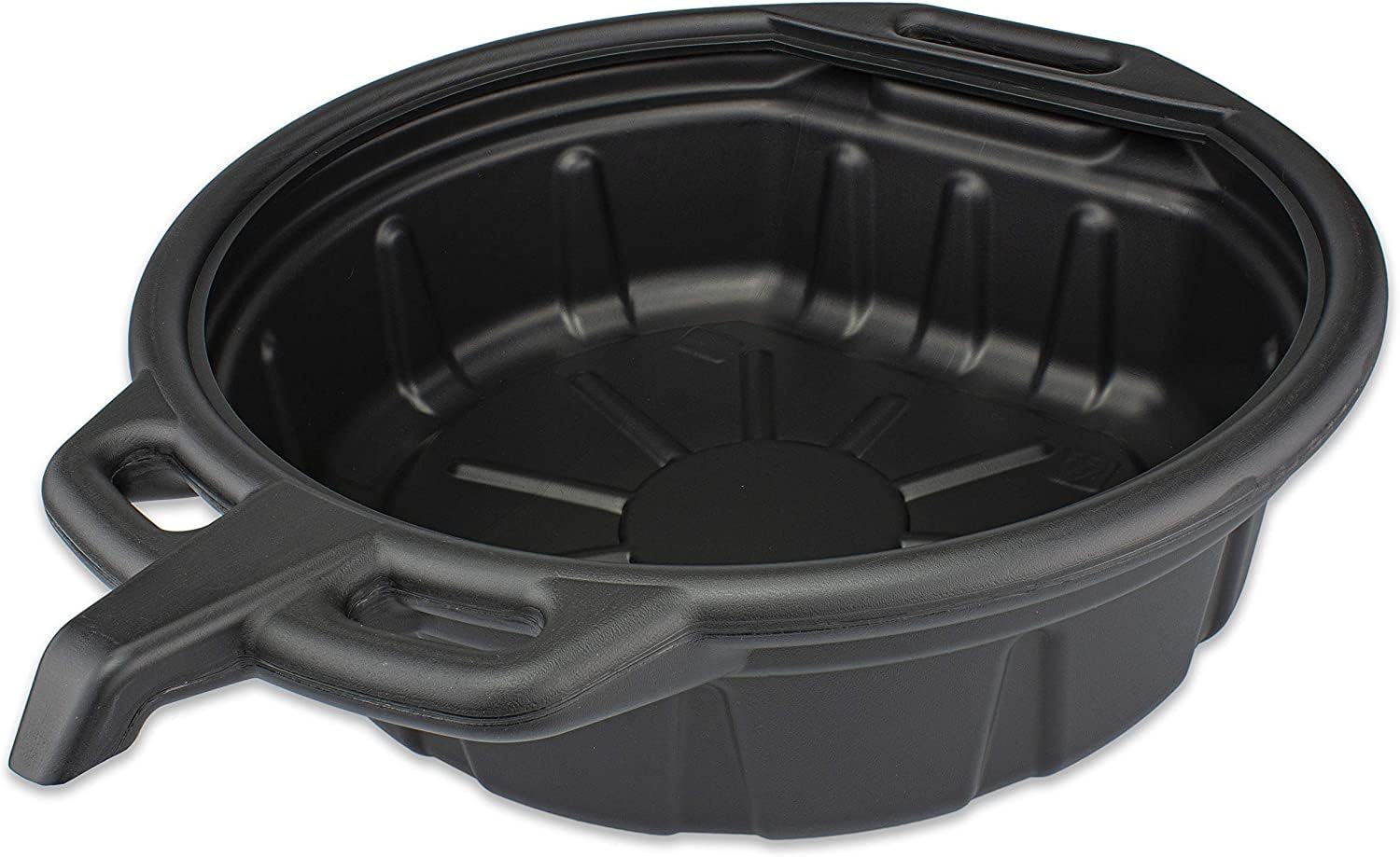 NEIKO 20762A Oil Drain Pan | Black Plastic Anti Splash | Motor Oil Drip Catcher 