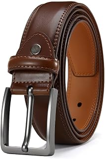 Men's Genuine Leather Dress Belts, Handmade Classic Every Day Leather Jeans Belt for Men Work Business Casual