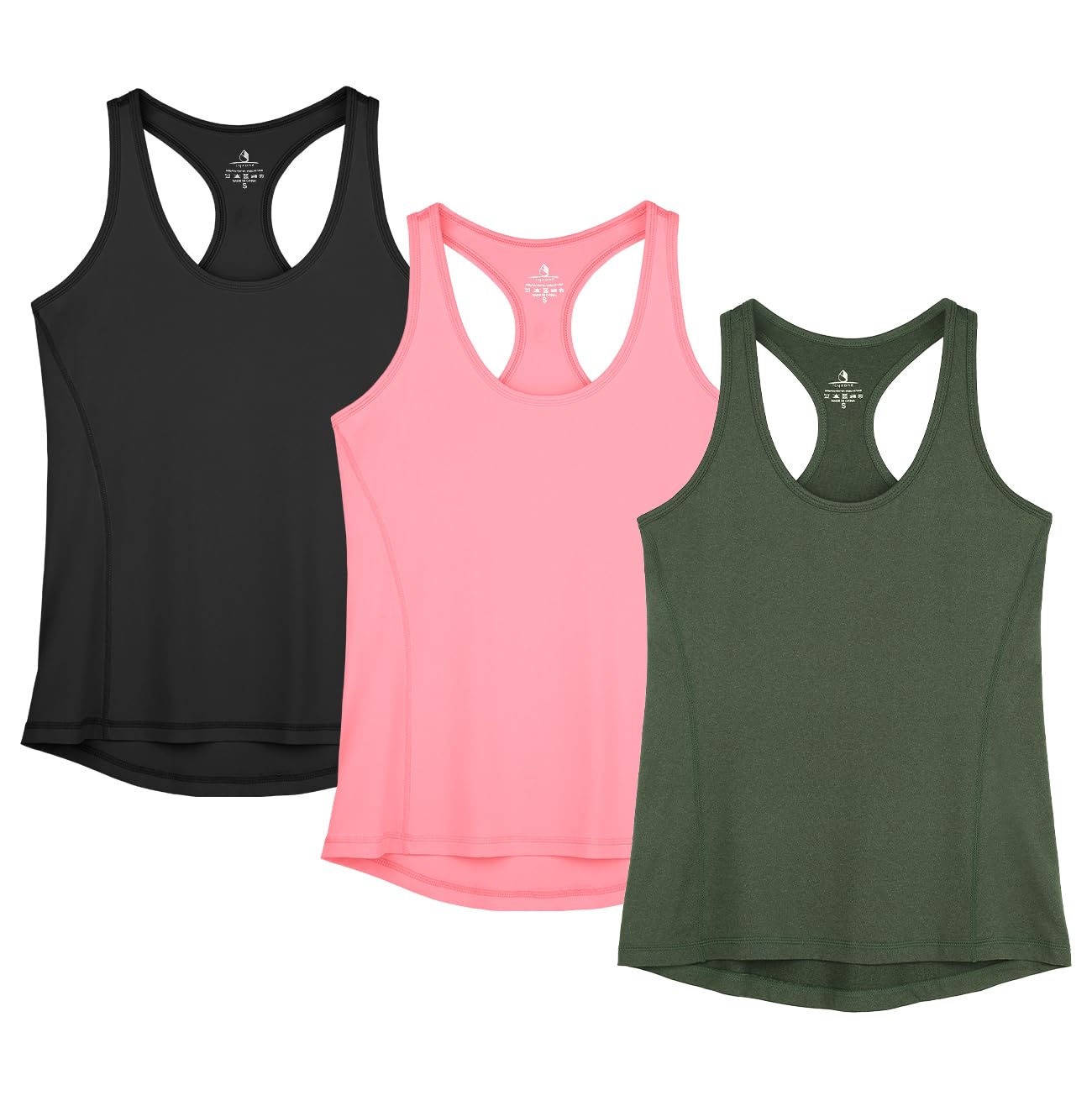 icyzone Women's Sports Tank Top Racerback Yoga Shirt Sleeveless Running