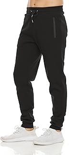 PURE CHAMP Mens 3 Pack Fleece Active Athletic Workout Jogger Sweatpants for Men with Zipper Pocket and Drawstring Size S-3XL