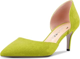 Castamere Women's Needle Medium Pointed Toe Pumps Two-Piece Slip-on Office Classic 6 CM Heels