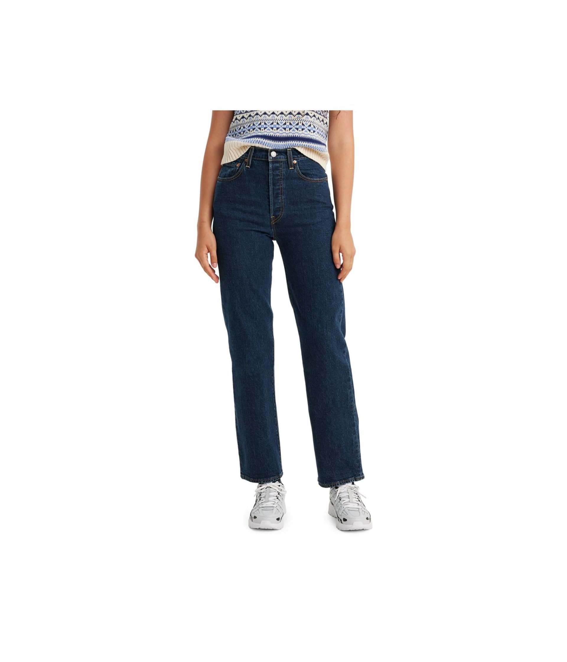 Levi's Womens Premium Ribcage Straight Ankle Jeans