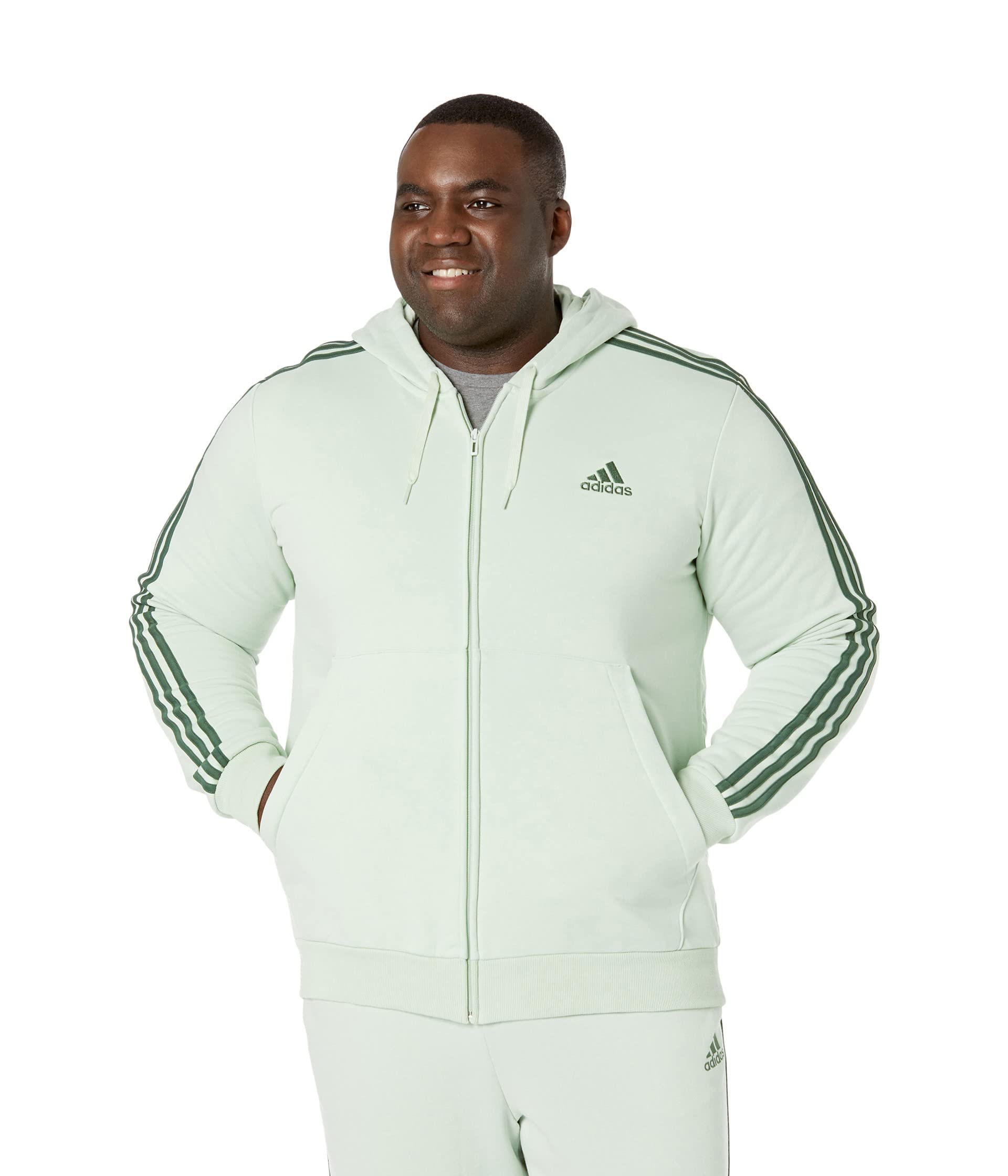 Adidas Herren Essential Three Stripes French Terry Fullzip Hoodie
