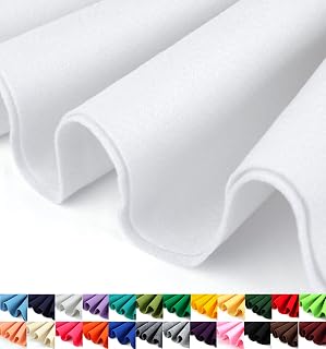 Barcelonetta | Felt Fabric | 72" Wide | 1.6mm Thick | Acrylic & Soft | Felt by the Yard | Felt for DIY Crafts, Projects, Sewing (White, Half Yard)