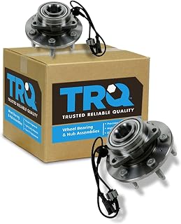 TRQ Front Wheel Bearing &amp; Hub Assembly Set | For 07-14 Cadillac Escalade ESV EXT 07-14 Chevrolet Avalanche Silverado 1500 Suburban Tahoe 07-14 GMC Sierra 1500