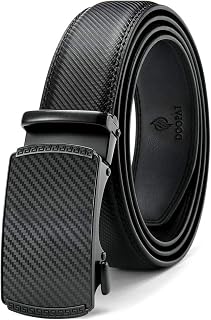 DOOPAI Leather Ratchet Belt for Men, Adjustable Belt with Metal Buckle for