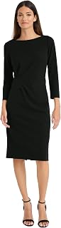 Maggy London Womens Scuba Crepe Pleat Tuck Waist DressDress
