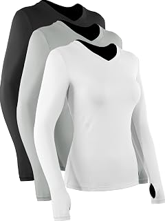 CADMUS Women Long Sleeve Shirt for Workout Dry Fit Yoga t Shirts V-Neck