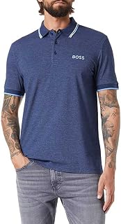 BOSS Men's Paddy Pro Active Paddy Regular Fit Polo Shirt in Quick-Drying Stretch Pique