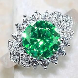 Anello di fidanzamento placcato in oro bianco con zirconia cubica, per matrimonio, promessa, feste serali, anniversari, San Valentino, regali eternity, da donna