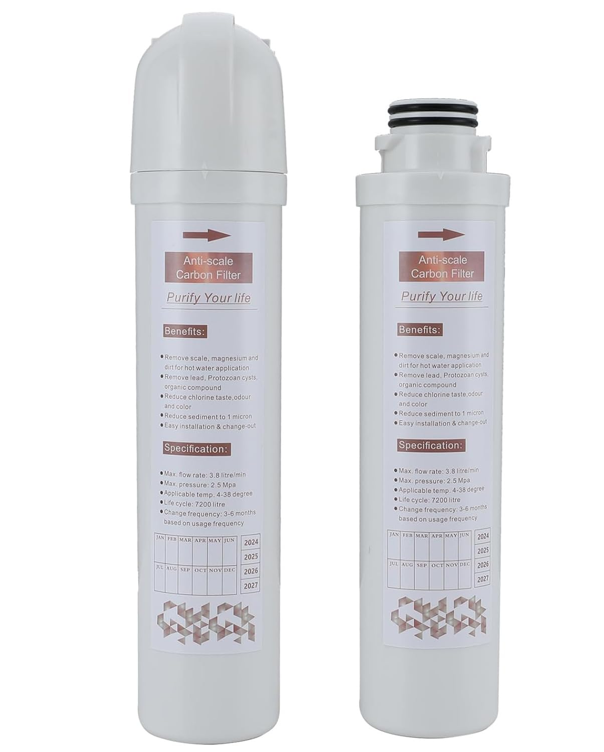 Yamataro 2 Pack Boiling Water Tap Replacement Carbon Filter Water Filter Cartrid