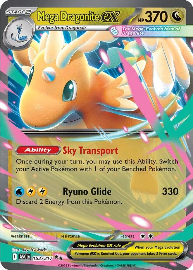Pokemon - Mega Dragonite ex 152/217 - Ascended Heroes - Ultra Rare - Foil - Sing