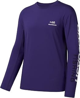 Bassdash Fishing T-Shirt Fishing Long Sleeve Water UPF 50+ Shirt Rash Guard Fishing Clothing UV Sun Protection