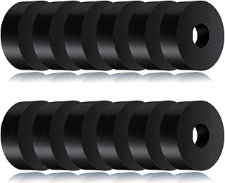 12 PCS Black Thick Rubber Washers 1 Inch OD x 3/8 Inch ID x 1/2 Inch Thickness Vibration Dampening Washer Anti-Noise Washers Anti Vibration Pads Rubber Pads