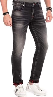 Cipo & Baxx Men's Jeans, Modern Denim, Distinctive Details, Versatile for Leisure and Urban Style