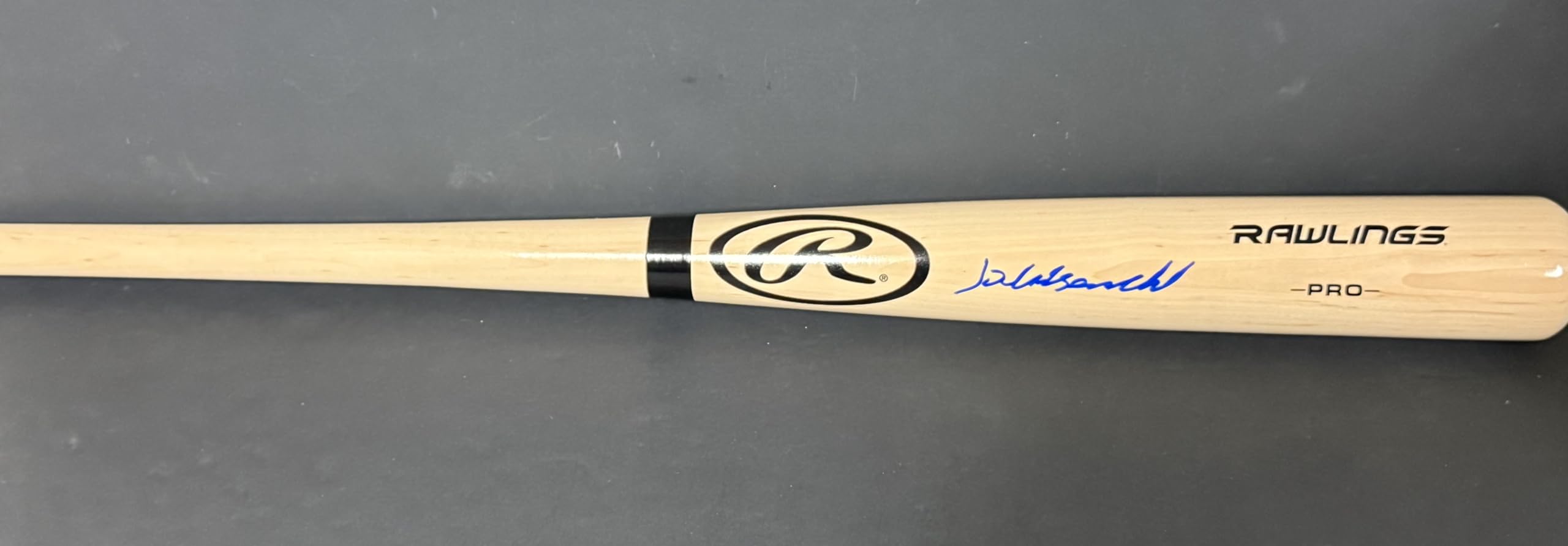 Jackson Chourio Milwaukee Brewers Autographed Signed Blonde Baseball Bat Beckett