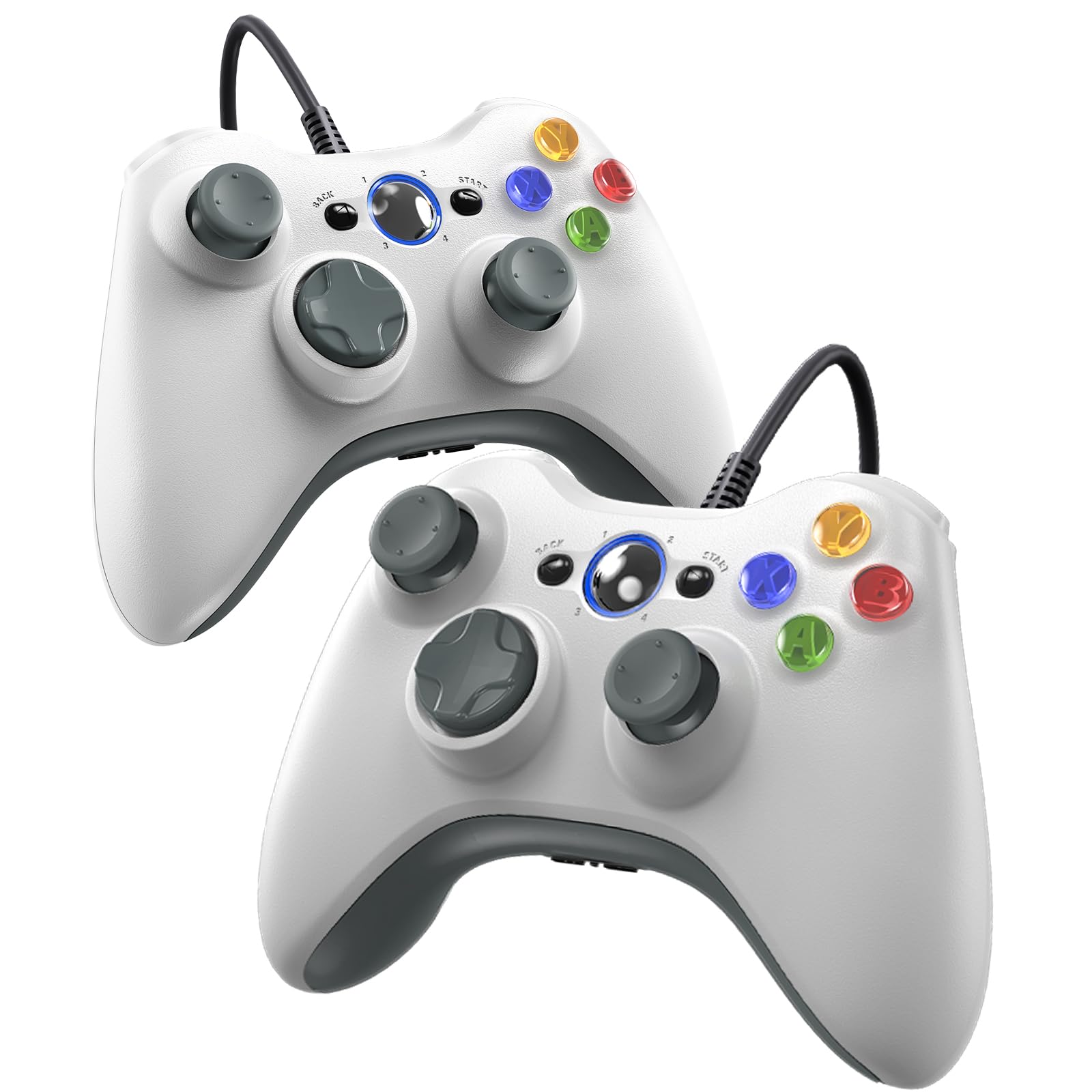 Gamrombo Wired Controller for Xbox 360-2 Pack, Compatible with xbox 360/360 S/36
