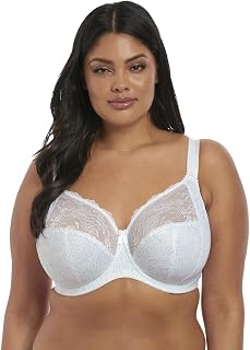 Elomi Morgan Banded Underwire Stretch Lace Bra Full Coverage Bra Opaque Women's, white