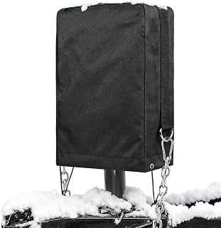 RV Murts RV Electric Tongue Jack Cover with D Rings, Universal Waterproof Trailer Tongue Jack Protective Black Cover, 900D Oxford Fabric Electric Trailer Jacks Cover for Outside RV Parts Accessories.
