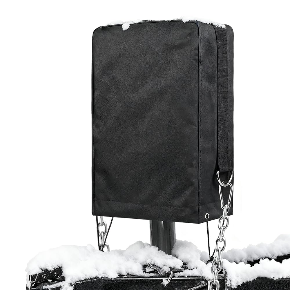 RV Murts RV Electric Tongue Jack Cover with D Rings, Universal Waterproof Traile
