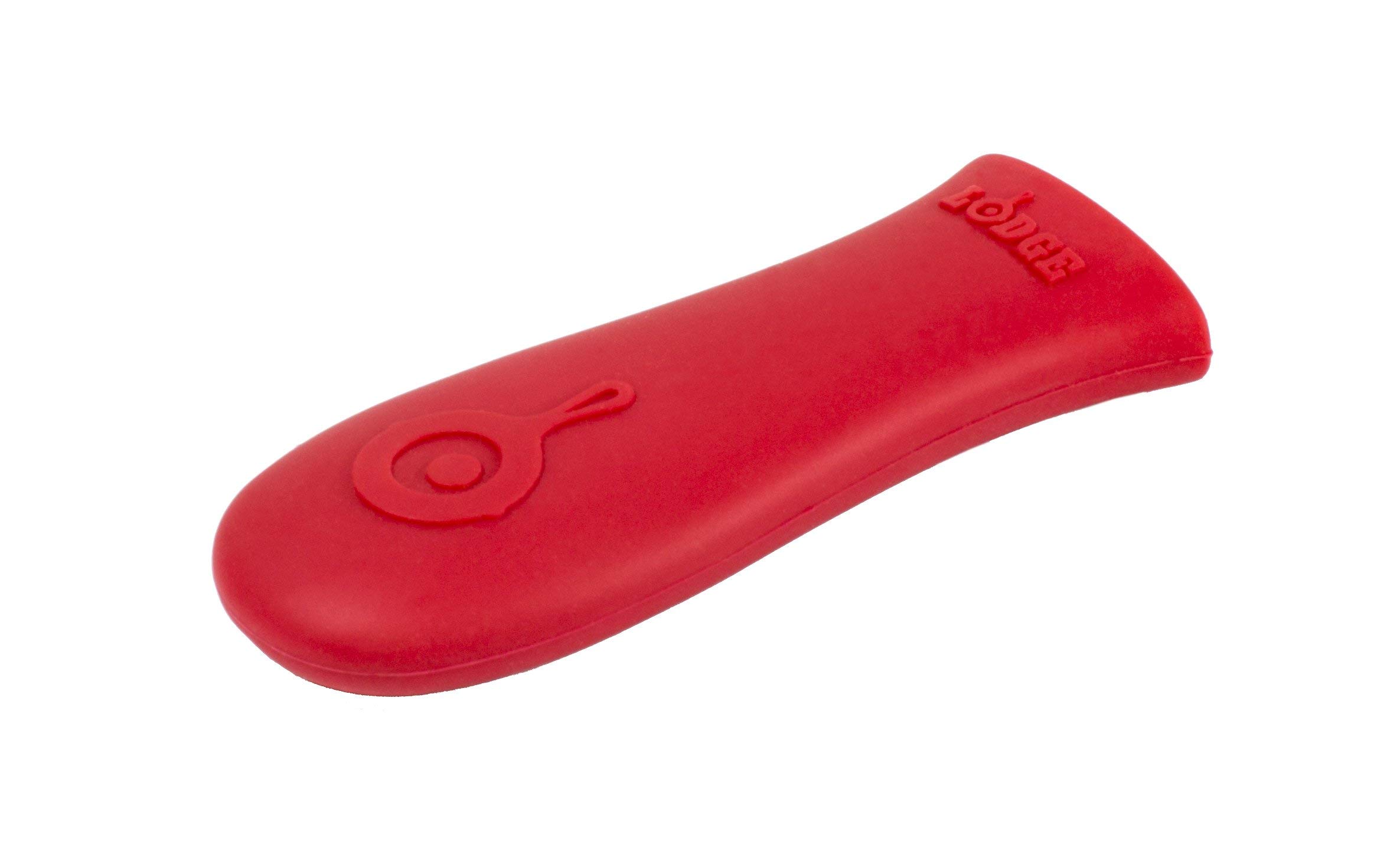 Lodge Silicone Hot Handle Holder for 9 Inch and Larger Skillets, Red | Heat-Resi