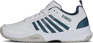 K-Swiss Court Express 2 Men's Tennis Shoes, White/Black/Red Mars