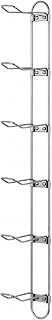 Knape & Vogt Wall Mounted Ball Rack for Garages | 7-Ball Capacity, 63-1/8 in. Tall, John Sterling Collection, Alloy Steel, Silver
