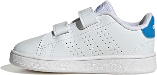 adidas Unisex – Children 0-24 Advantage Lifestyle Court Two Hook-And-Loop Shoes, Ftwr White/Ftwr White/Lucid Ray Blue, EU 24 - UK 7