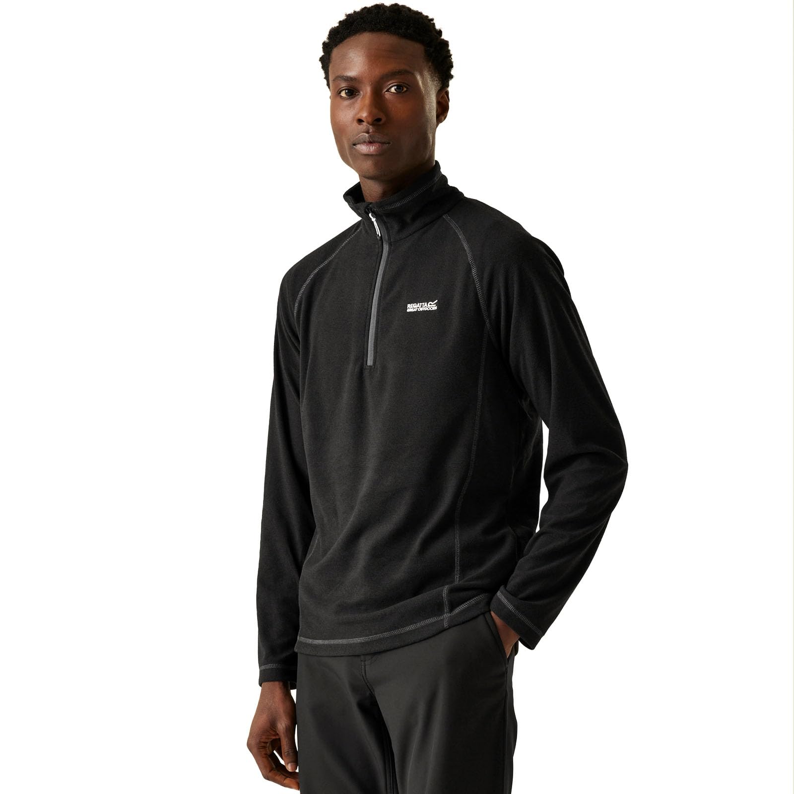 Regatta Montes Men's Lightweight Mini Stripe Microfleece Zip Neck Fleece (Pack o