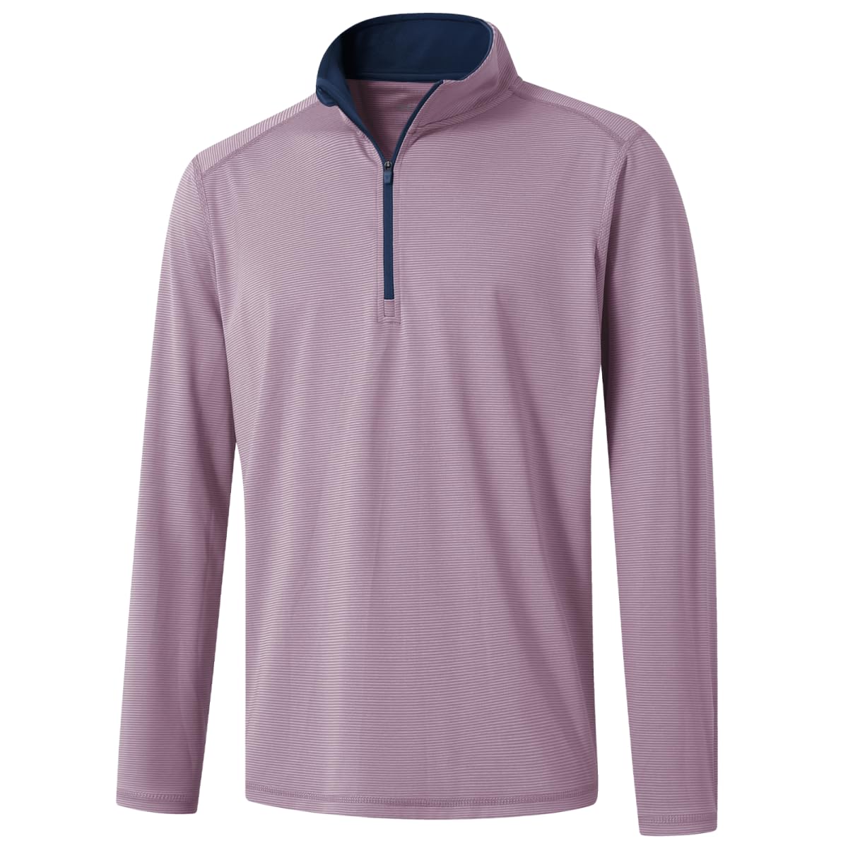 M MAELREG Quarter Zip Pullover Men Performance Dry Fit Stripe Mock Neck Midlayer