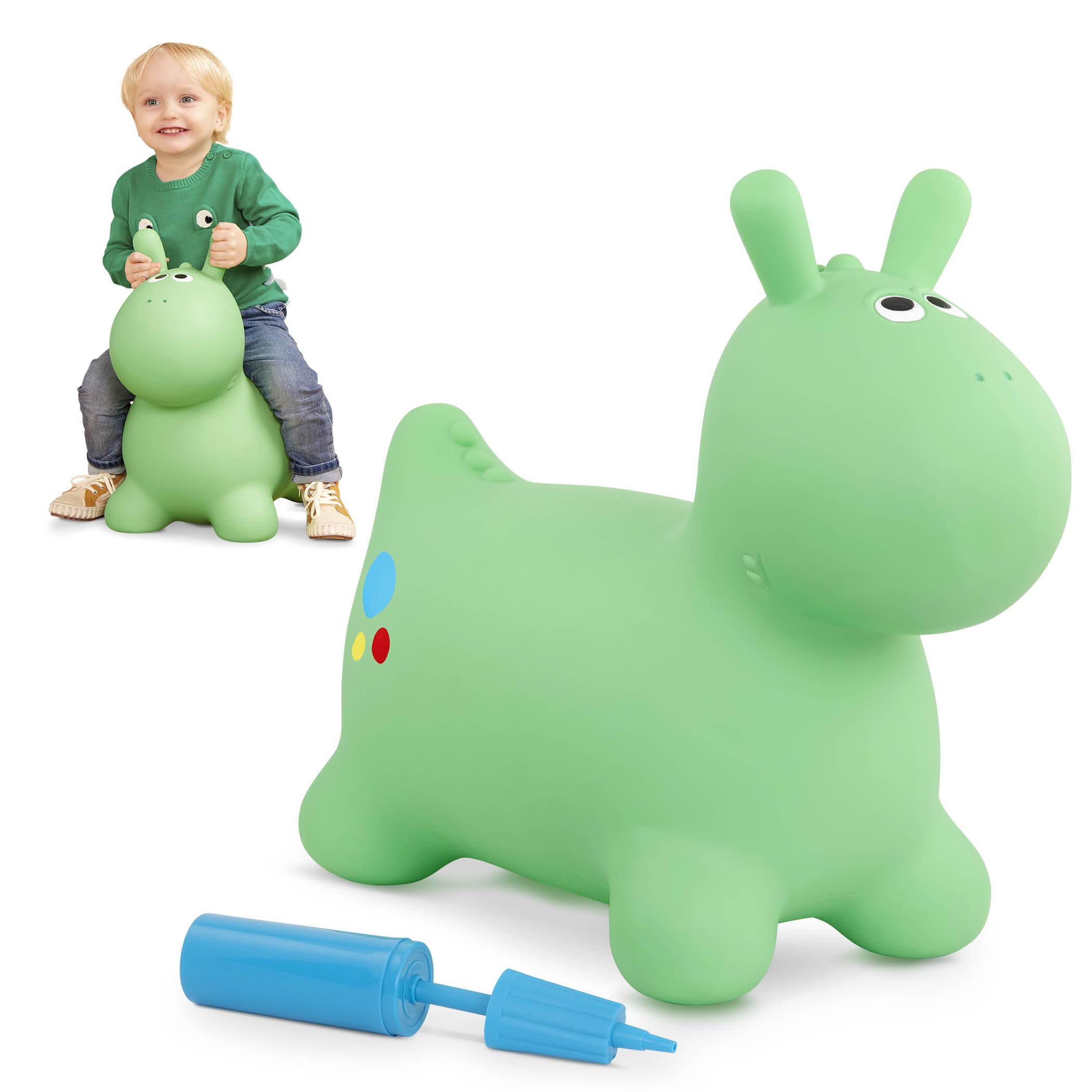 Battat Inflatable Bouncer, Hoppin' Dino Bouncy Animal Ride-On Toy, Dinosaur | So