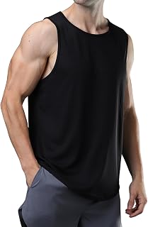 meioro Herren Mesh Tank Top, Atmungsaktives Ärmellose Shirt Angepasste Muskelshirt, Sport Rundhals Tank Tops Männer Sommer Gym Workout Funktionsshirt Bodybuilding Fitness Unterhem (Schwarz, S)