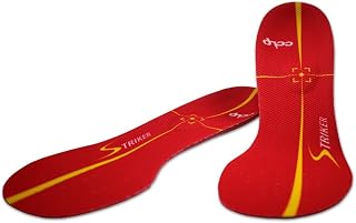 BMZ CalPower Smart Striker Red Soccer Rugby Insoles [Striker Ultra Thin Entry Model] for Growing and Tight Footwear, Lightweight