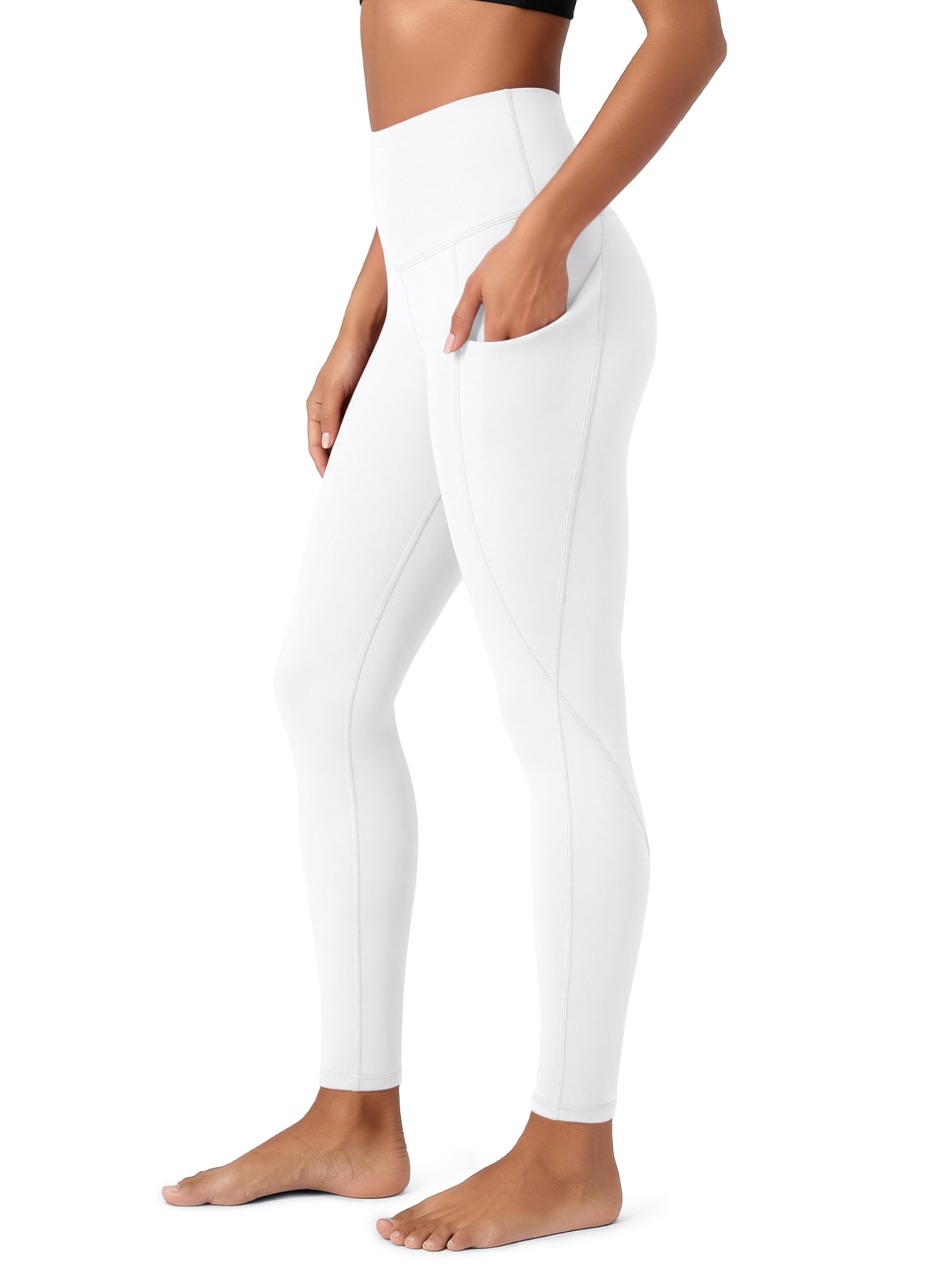 ODODOS Women's High Waisted Yoga Leggings with Pockets, Tummy Control Non See Th