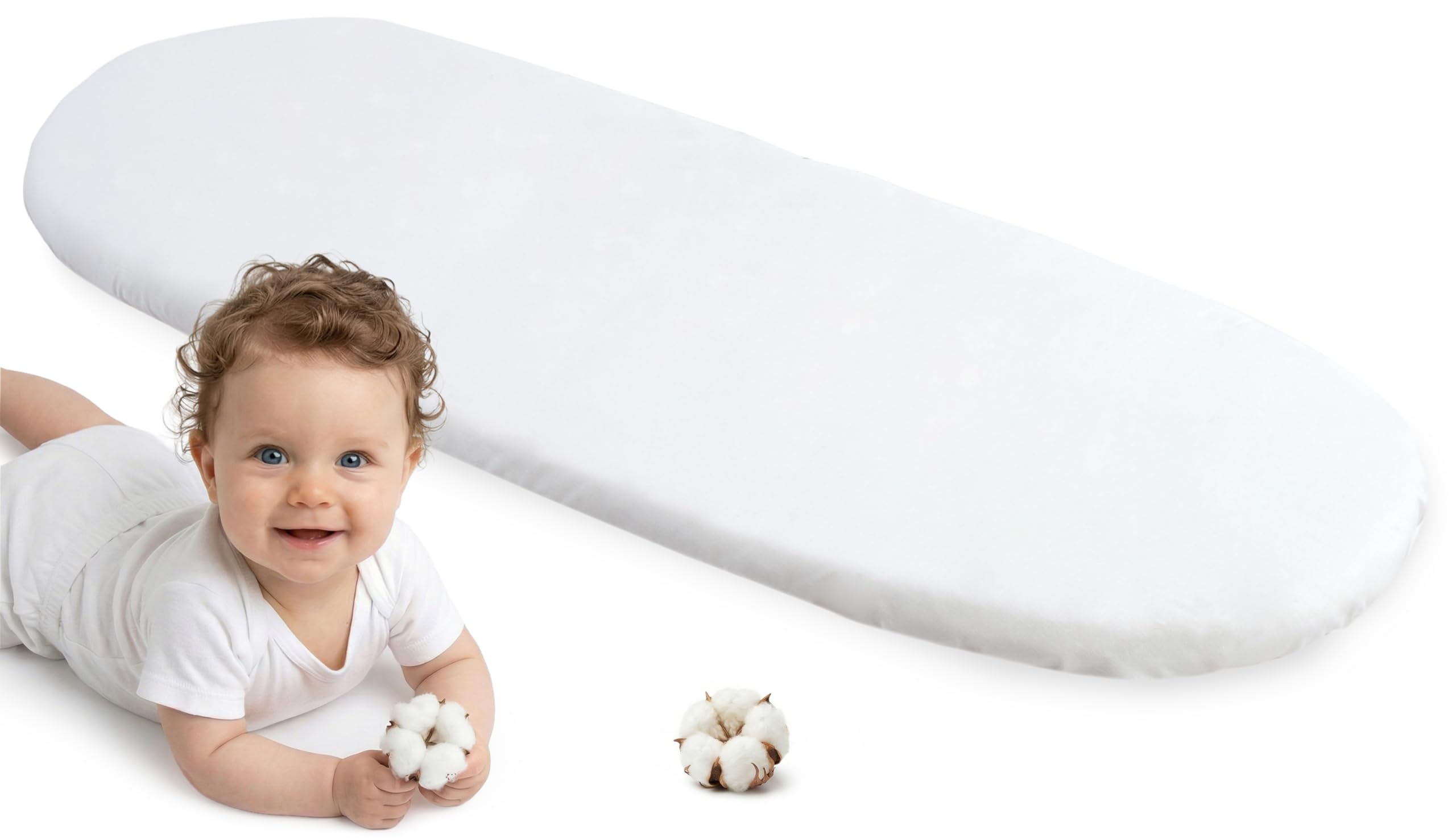 Medi Partners Fitted Sheet Carrycot 86 x 40 cm Baby Cot Cot Cosleeping Pram – 10