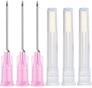 100 Pack 18Ga 1 Inch Sterile Disposable Injection Needle with Cap for Scientific and Industrial Dispensing Needl Accessories
