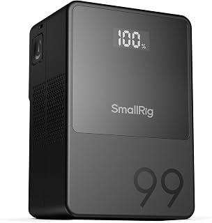 SMALLRIG V Mount Battery VB99, 99Wh / 6800mAh PD100W Mini V-Mount Battery | 2H Full Charge, V Lock with USB-C, D-TAP, USB-A, Dual DC Port, OLED Screen, for Camera, Camcorder, Monitor, Video Light