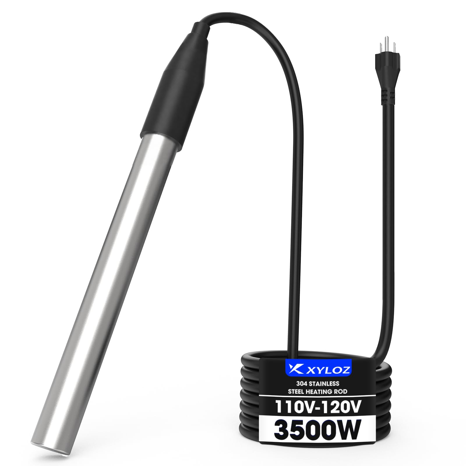 Xyloz 3500W Immersion Water Heater, Bucket Water Heaters for Hot Tubs, etc. | Ra