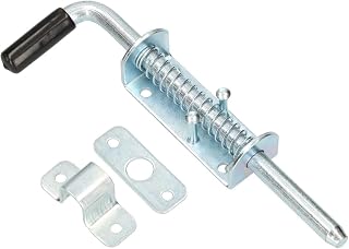 KOTARBAU® Door Latch - Latch - Gate Latch - Galvanised Steel - 220 mm - Silver - Rubber Handle - Secure Lock - Weatherproof - Universal Assembly
