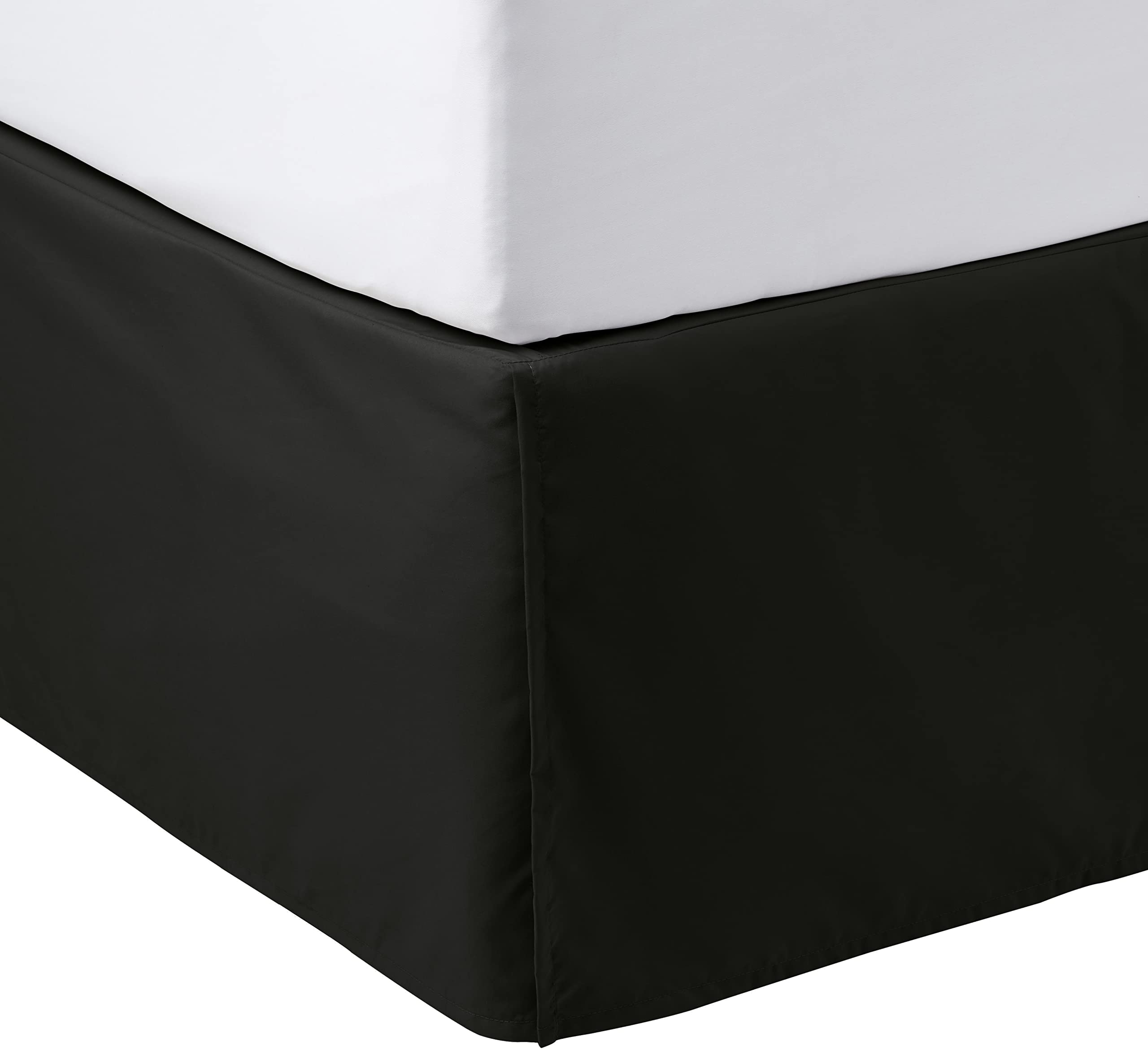 Amazon Basics Lightweight Pleated Bed Skirt, Machine Washable, Wrinkle and Fade 