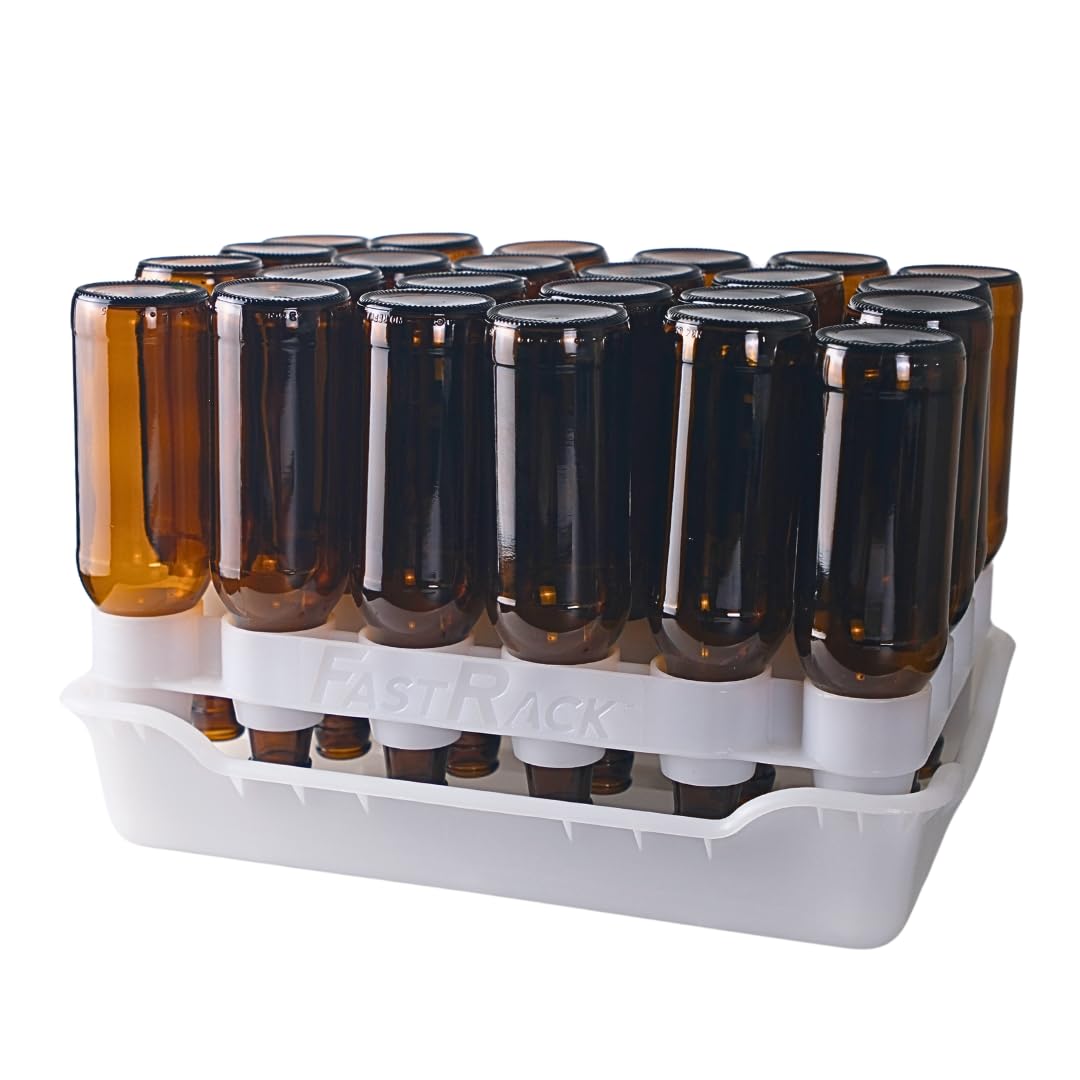 FASTFERMENT - 24-Bottle Drying Rack & Tray| Bottle Drying Tree Alternative | Dry