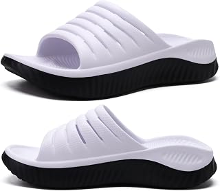 KuaiLu Women's Recovery Sandals with Comfortable Orthopaedic Plantar Fasciitis Support Open Arch Support Lightweight Sports Slippers Reduces Stress on Feet Joints and Back