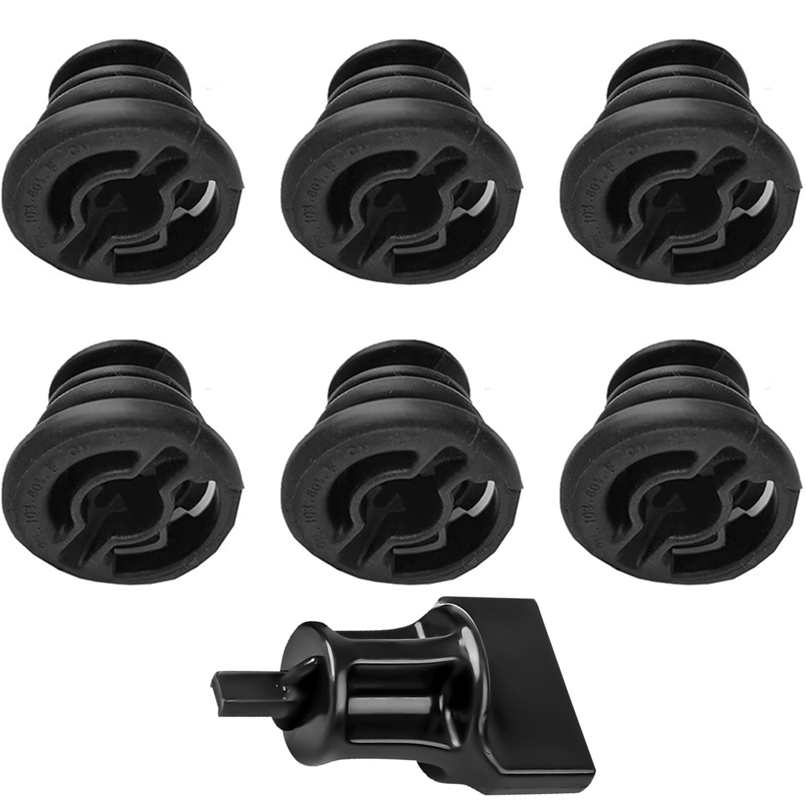 6 Pcs Oil Drain Plug No Leak 06L103801 with Oil Drain Plug Removal Tool for Volk