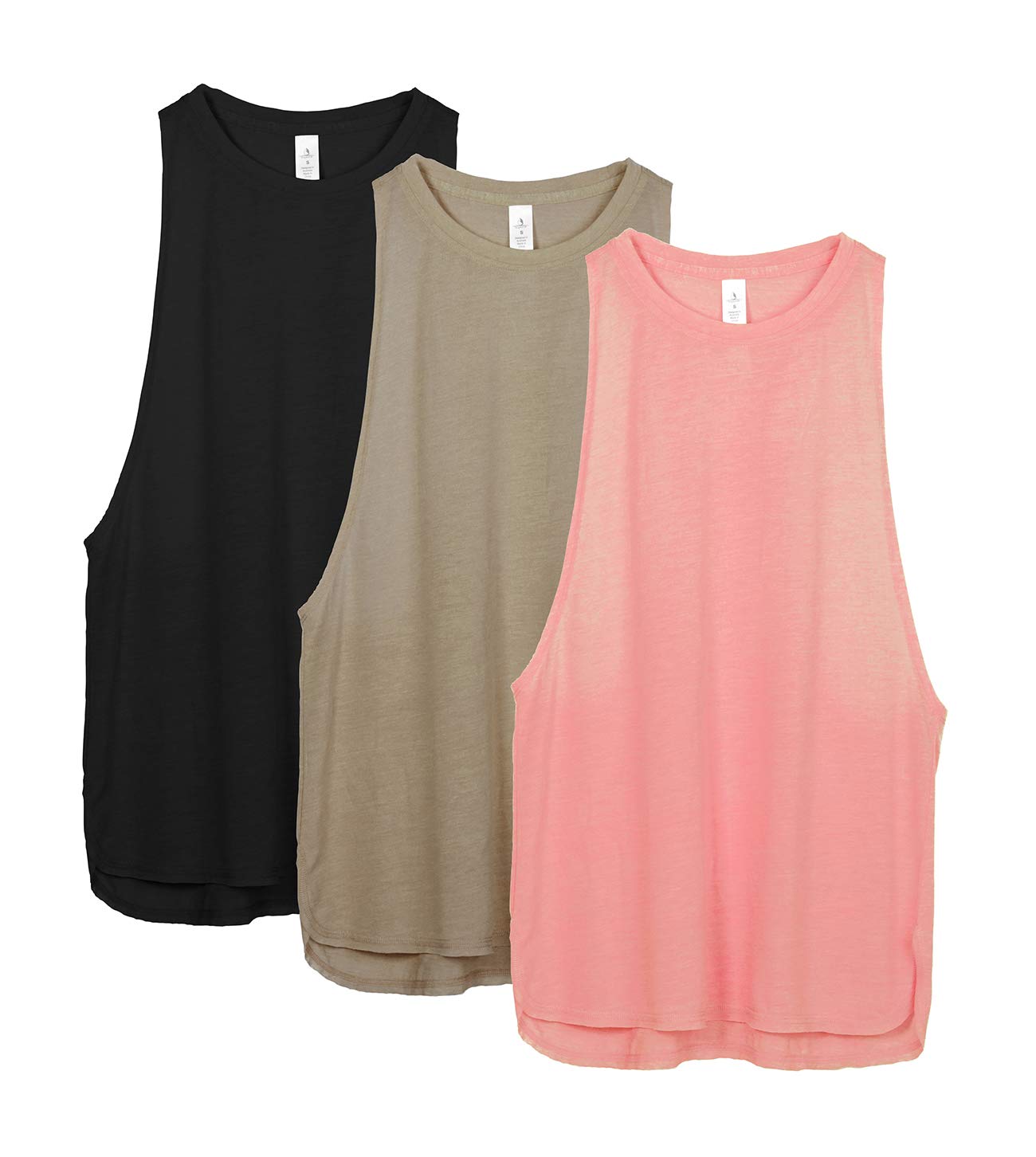 icyzone Women Casual Sleeveless Sports Tank Top Loose Exercise Yoga Running Tank