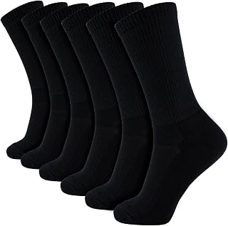 +MD Soft Socks Mens and Womens Bamboo Crew Socks Antibacterial Cushioned Dress Casual Socks