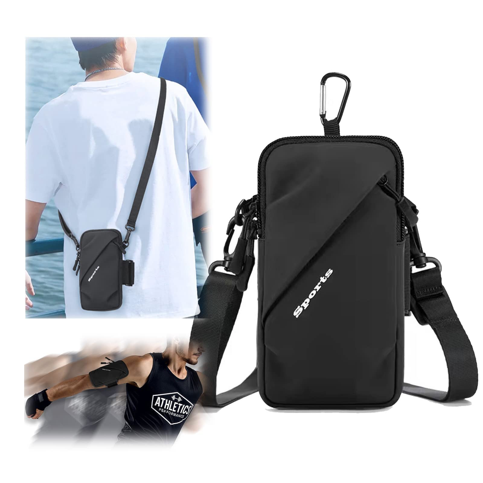 Prime Comfort Phone Holder Arm Band, Small Crossbody Shoulder Holsters Bag with 