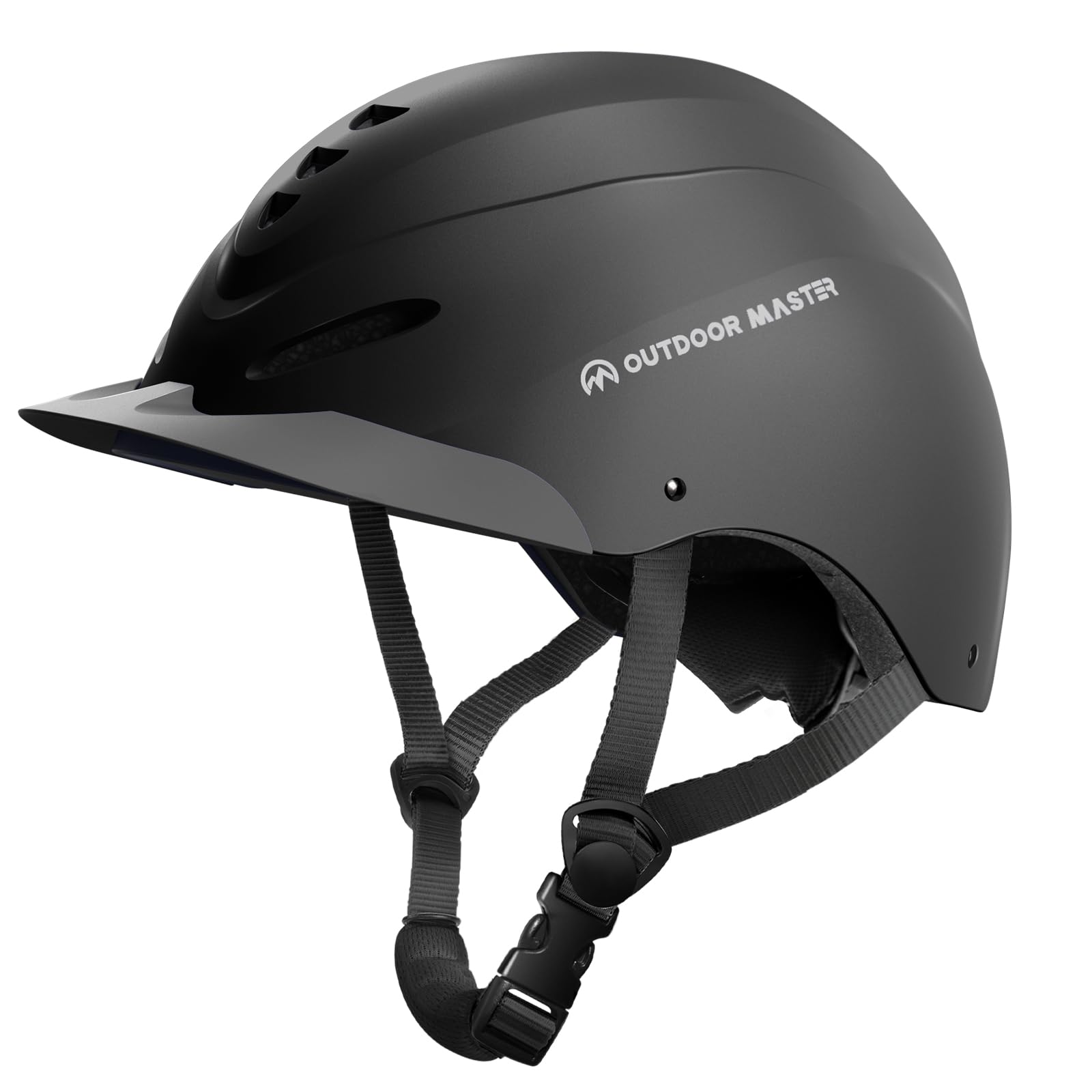 OutdoorMaster Equestrian Helmet, Horse Riding Helmet with Sun Visor and Excellen