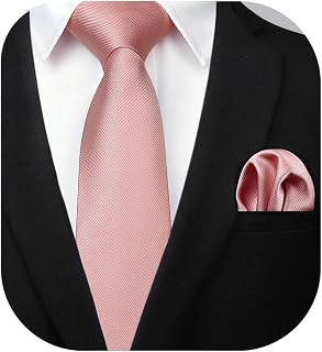 Enlision Cravate Homme Ensemble de Cravate et Pochette de Couleur Unie Mariage Cravate et Mouchoir Set Travail Fete Cadeau pour Hommes
