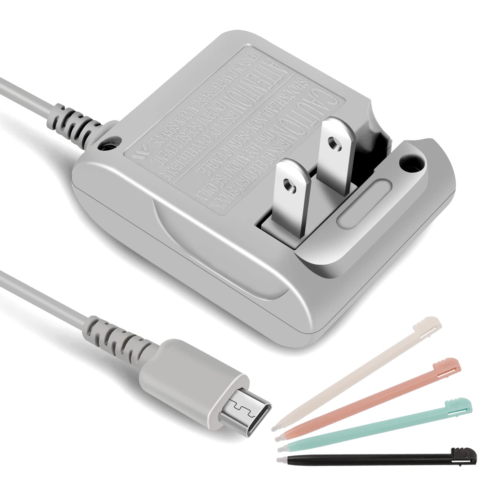 DS Lite Charger Kit with 4 Stylus Pen | Compatible with Nintendo DS Lite, 100-24